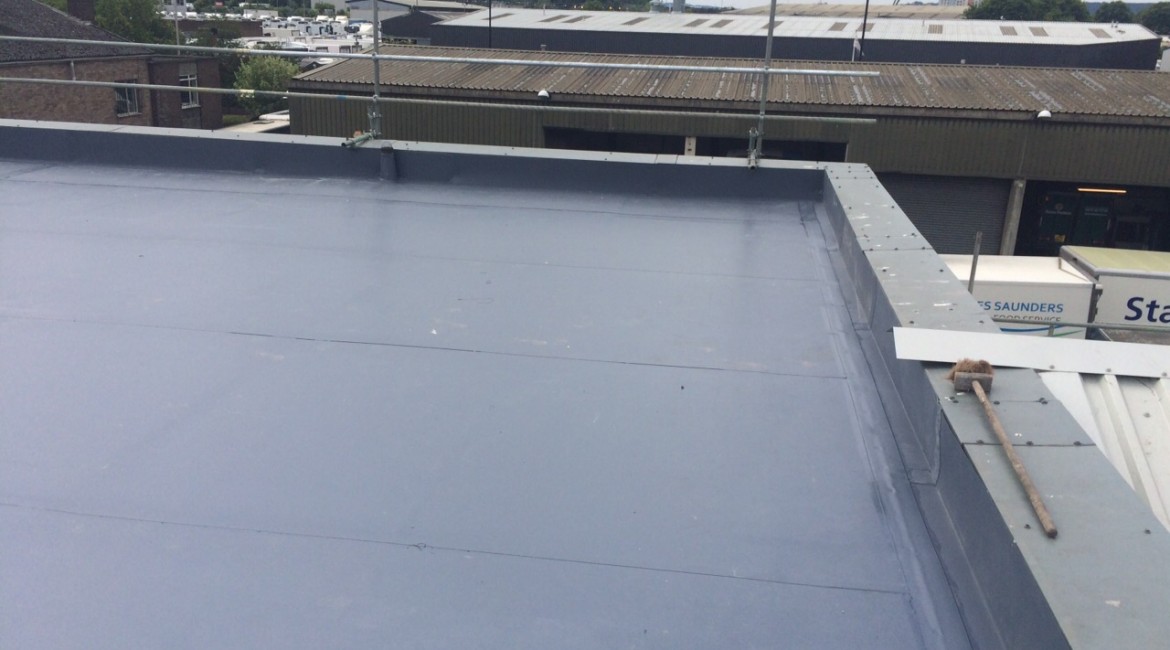 flat roofing project